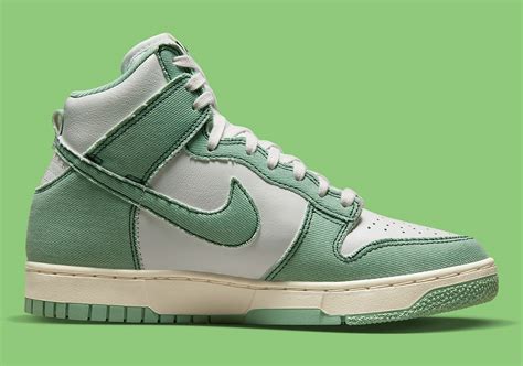 nike dunk high 1985 grün|dunk high 1985 green denim.